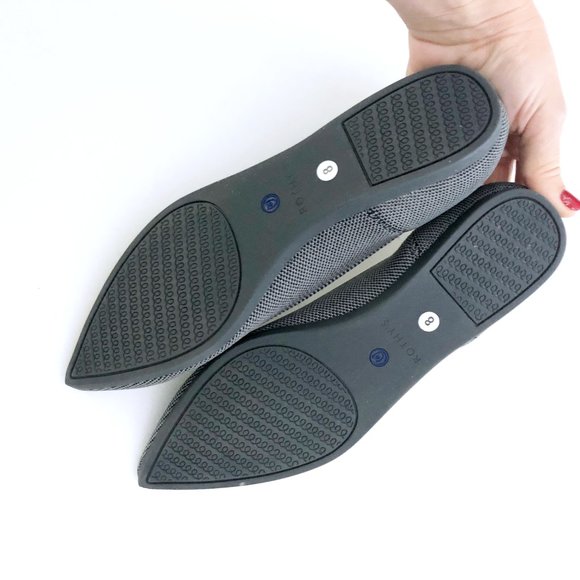 ROTHY Women's Grey Knit The Point Flats 8 - Picture 7 of 9